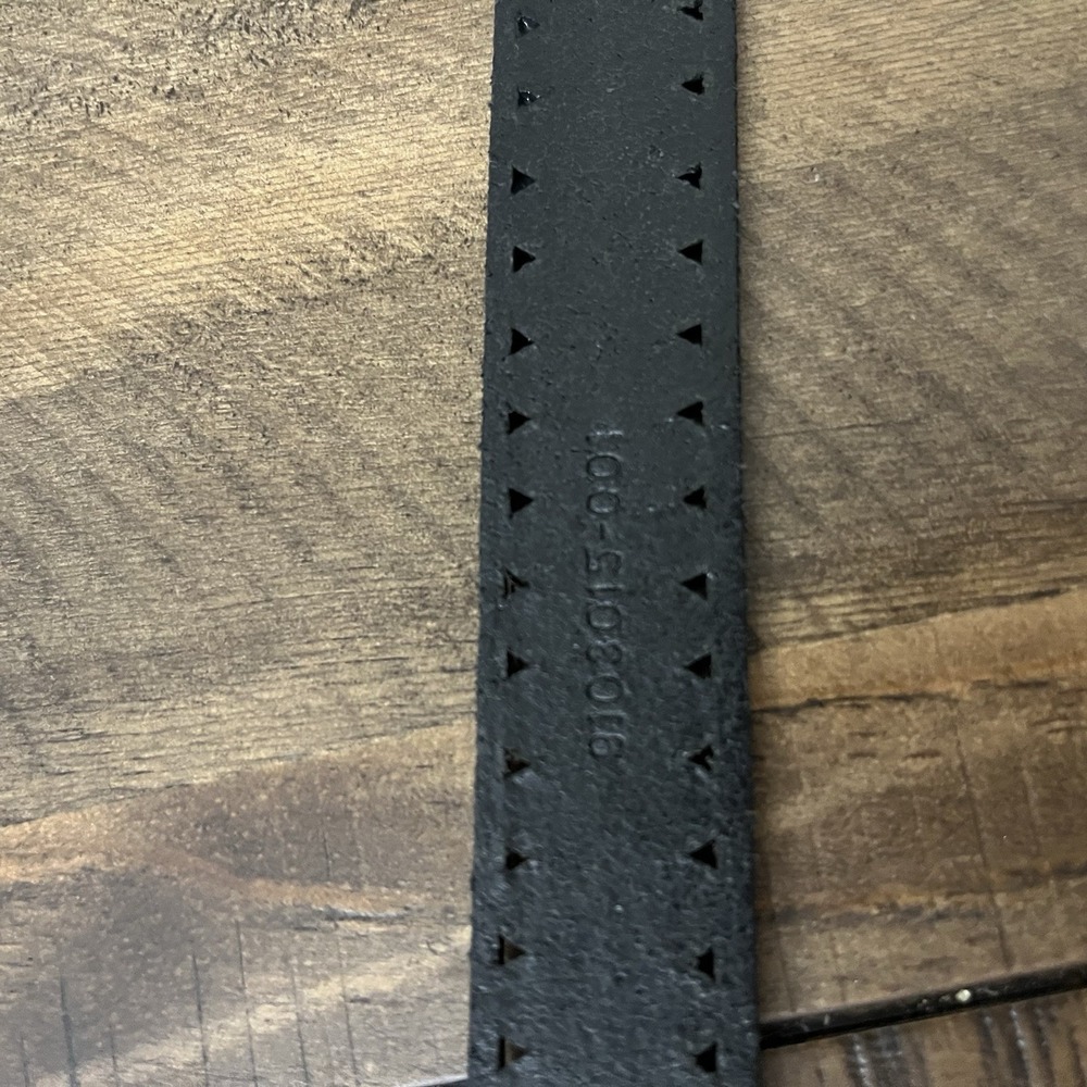 Polo Lauren Ralph Lauren Cutout Italian Leather Belt Boho Western Black Large 32 - Picture 5 of 9